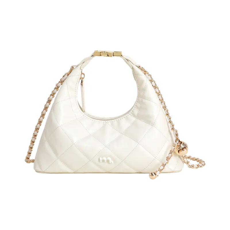 Miao Di Cow Leather Shoulder Bag, Crossbody Bag, Handbag Trumpets Women's Milkshake White-0