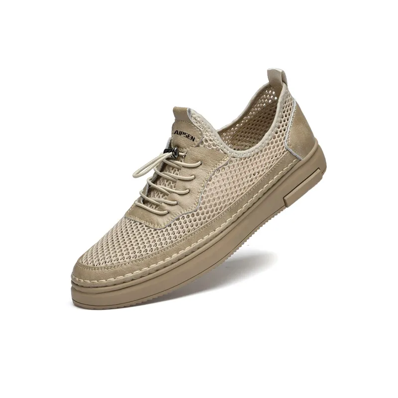 AIPSEN Low Top Casual Shoes Men's Sand-3
