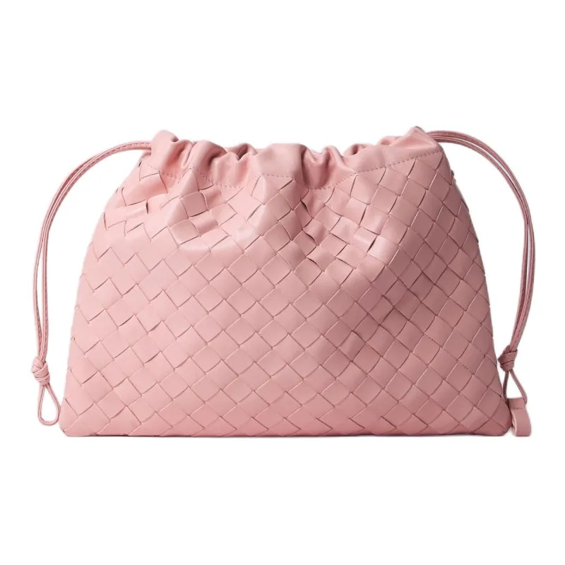 Bottega Veneta Intrecciato Leather Clutch Women's Pink-1