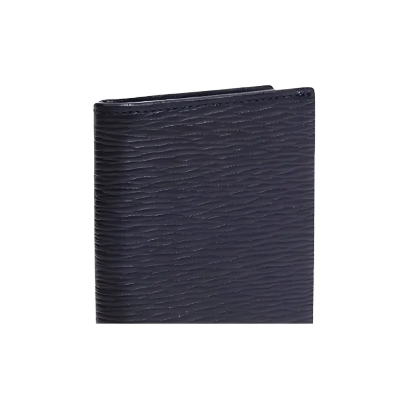 FERRAGAMO Cow Leather Business Card Holder Wallet Men's Black-4