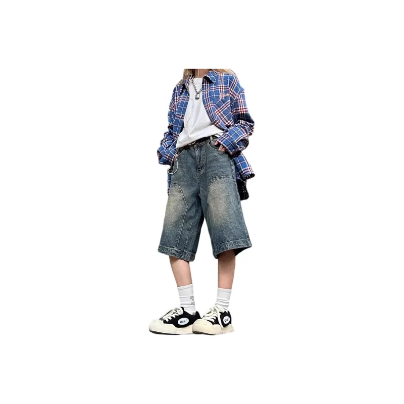 Weles Denim Shorts Unisex Vintage Blue-0