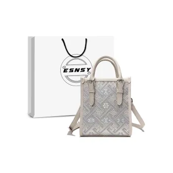 ESNSY Zhuangjin Handbag Regular Women's Ecru/Zhuangji Purple