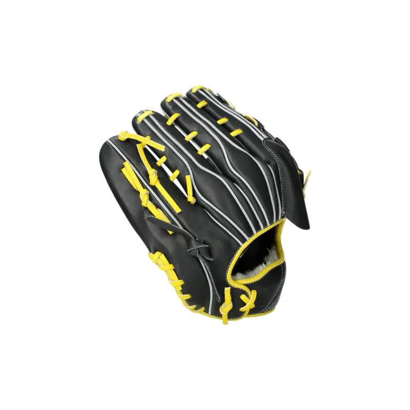 Asics Baseball Gloves Pitcher Glove Top Grain Cow Leather Unisex Black-2
