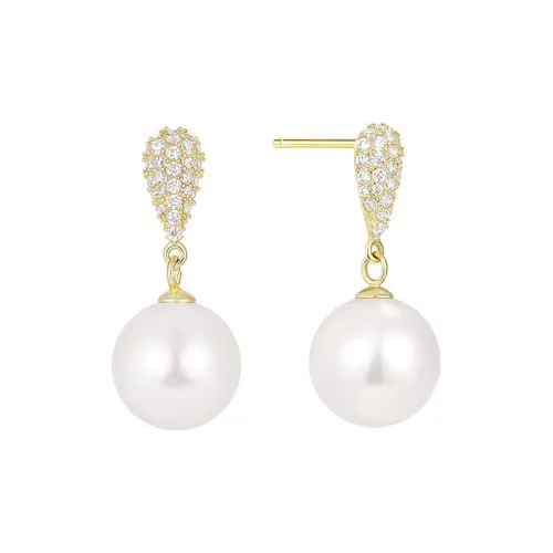 SHINE S925 Sterling Silver Stud With Copper Zircon Earrings Women's