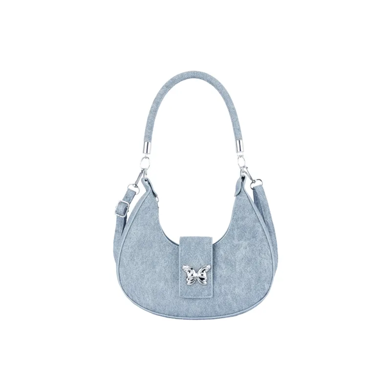 UNITE STAR PU Handbag, Shoulder Bag Women's Blue/Gray/Black-0