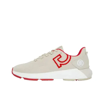 GFORE Slip Resistant, Abrasion Resistant, Rebound Resistant Low Top Golf Shoes Women's Beige Red