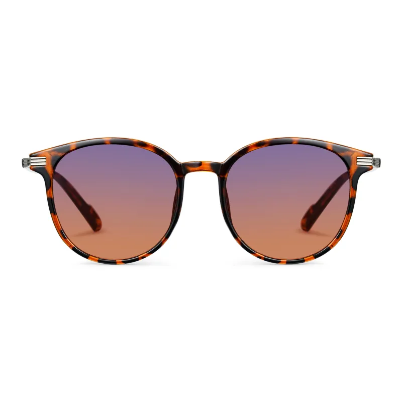 COLORE.IN TR/Memory Plastic Round Sunglasses Unisex-5