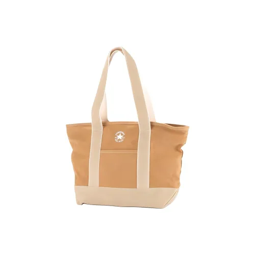 Converse Cotton Canvas Canvas Bag Tote Bag Shopping Bag Shoulder Bag Handbag Medium Size Unisex Brown