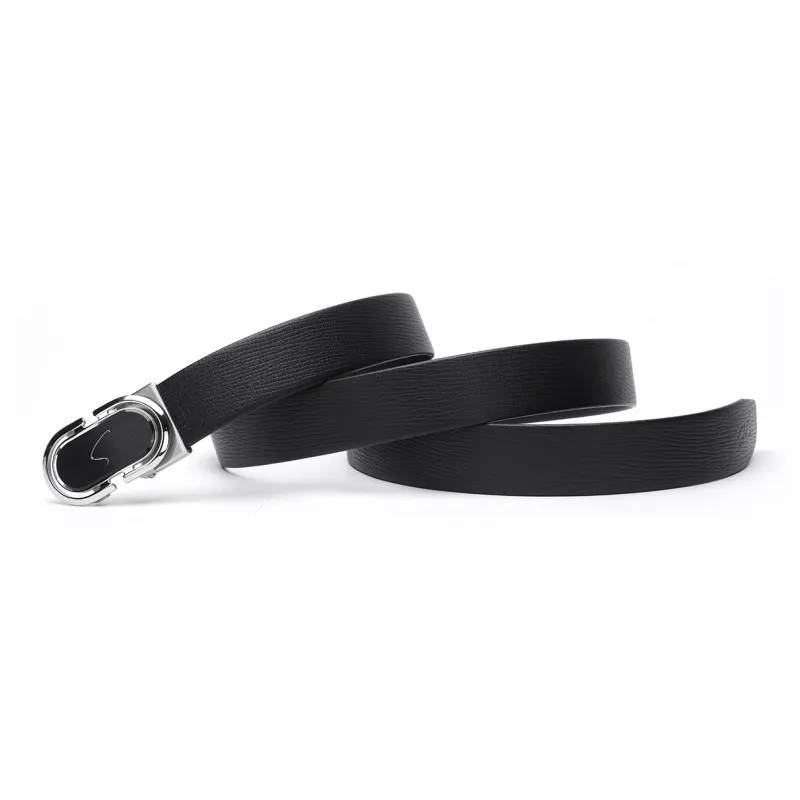 Satchi Cow Leather Belts Men's Black Width 3.4cm-2