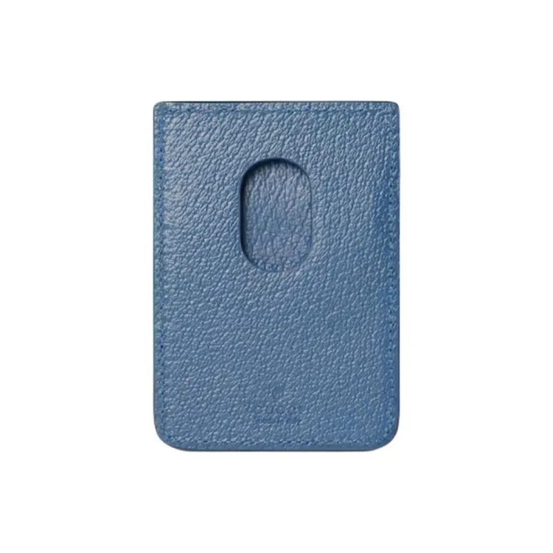 GUCCI Supreme Canvas Card Holder Regular Unisex Blue & Black-3