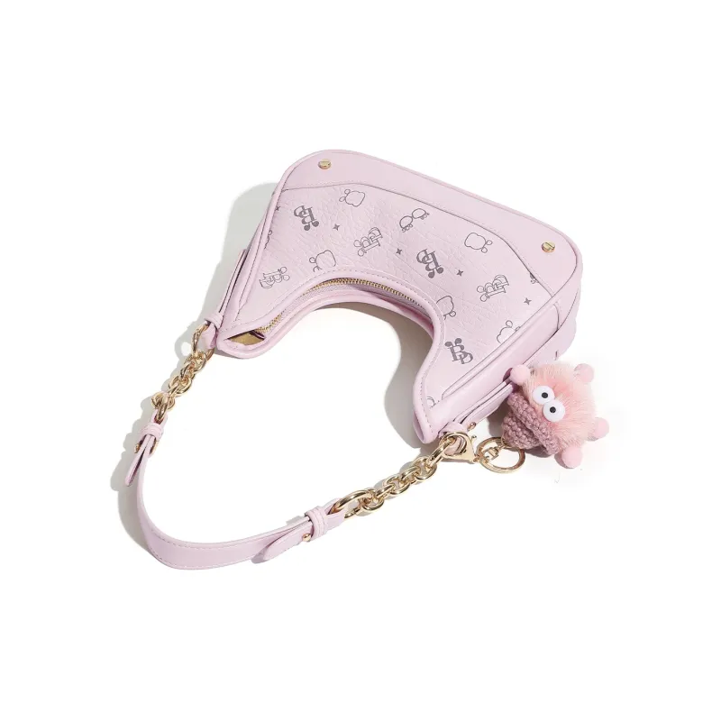 BOBDOG PU Shoulder Bag Women's Pink/Brown-2