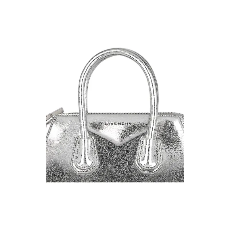 Givenchy Lambskin Crossbody Bag Mini Women's Silver-4
