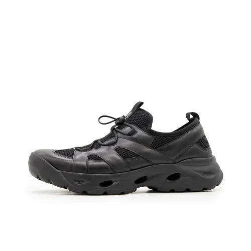 Satchi Shock Absorbers Slip Resistant, Abrasion Resistant, Breathable Mid Top Casual Shoes Men's Black