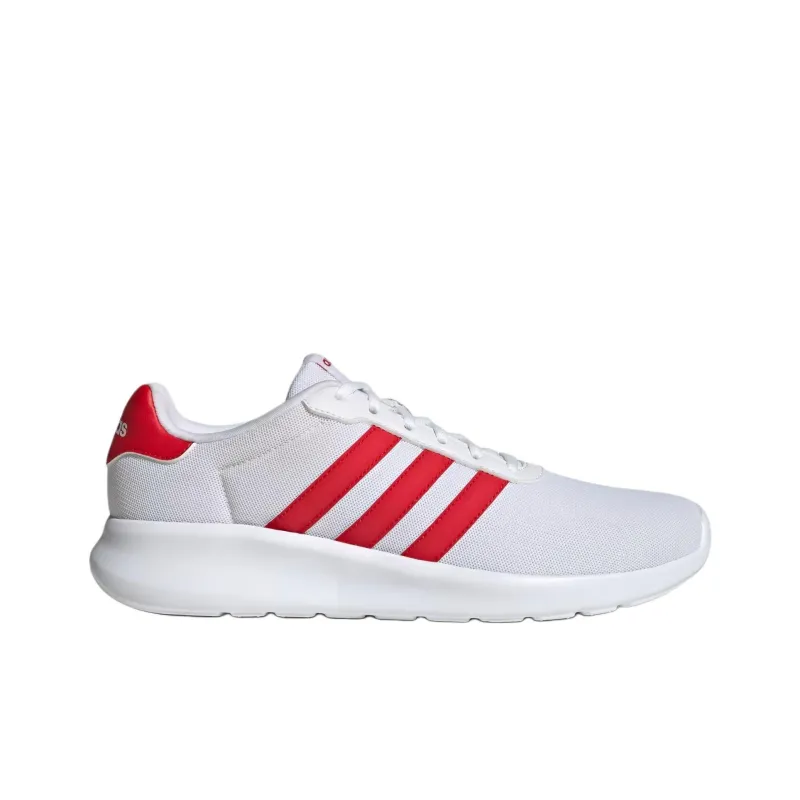 Adidas LITE RACER 3.0 Anti Slip Wear Resistant Low Top Casual Running Shoes Men's White Red-1