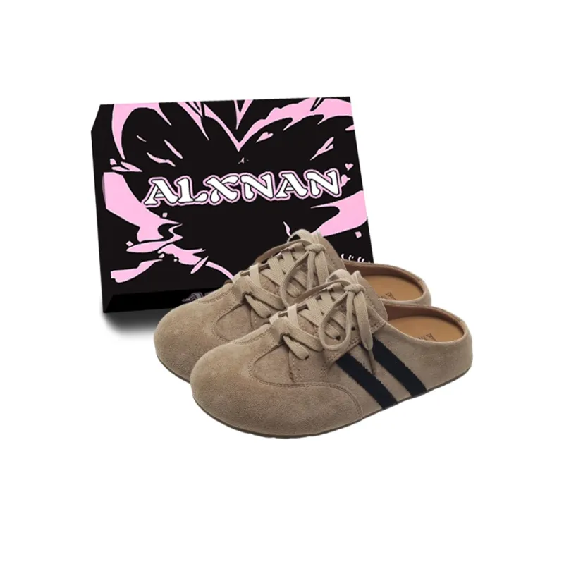 Alxnan Quiet Odor Resistant Closed Toe Slippers Women's Khaki-6