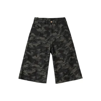 Wen Shan Denim Shorts Women's Camouflage