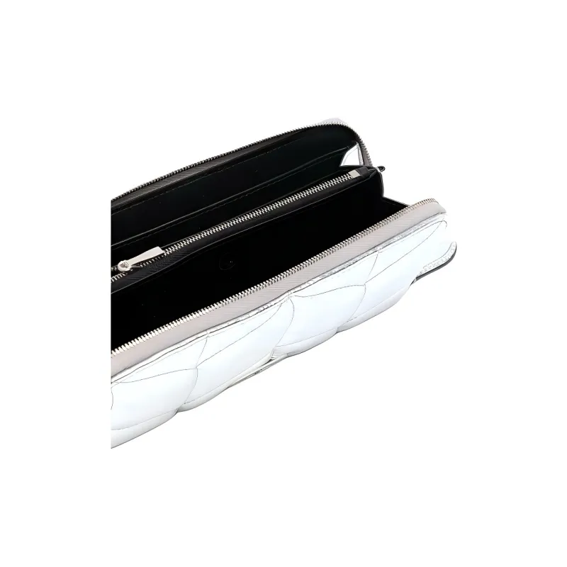Mulberry Cow Leather Wallet Women's Silver-2