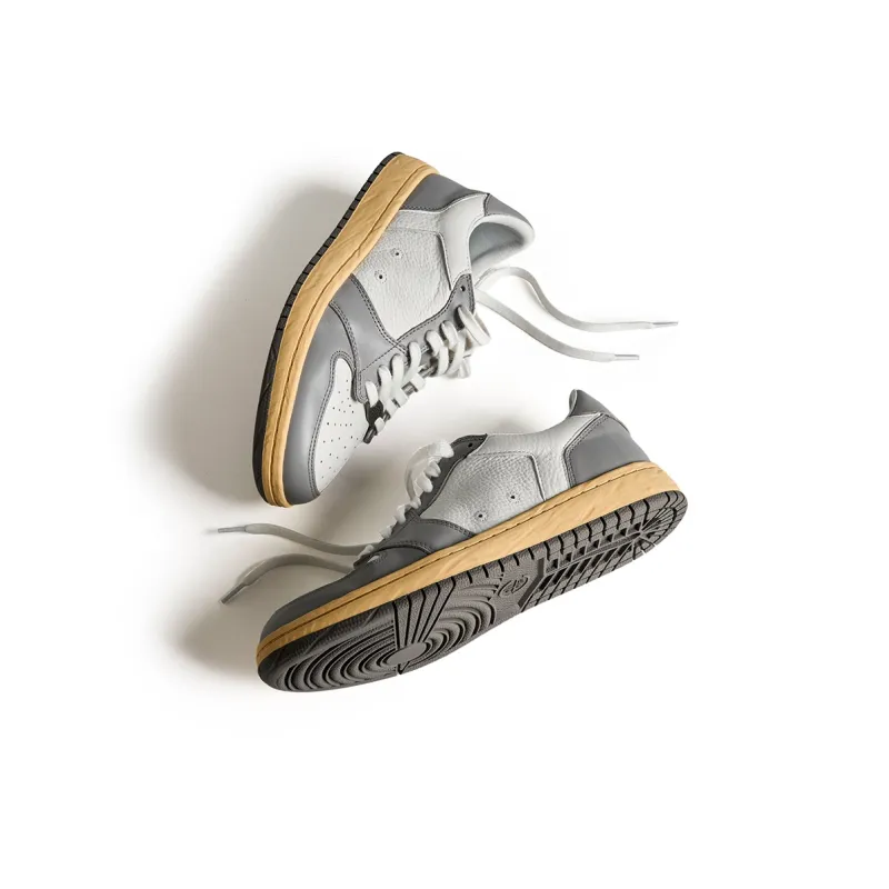 PIPG Coverage Cushioning Abrasion Resistant Balance Lightweight Breathable Low Top Skateboard Shoes Unisex White Gray-3
