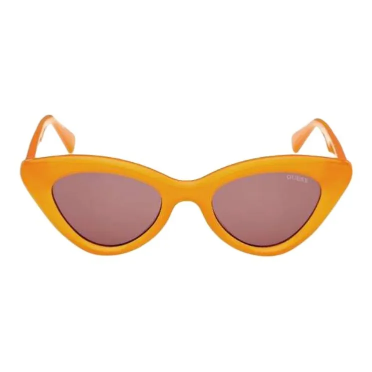 GUESS Injection Cat Eye Sunglasses Men's Orange-1