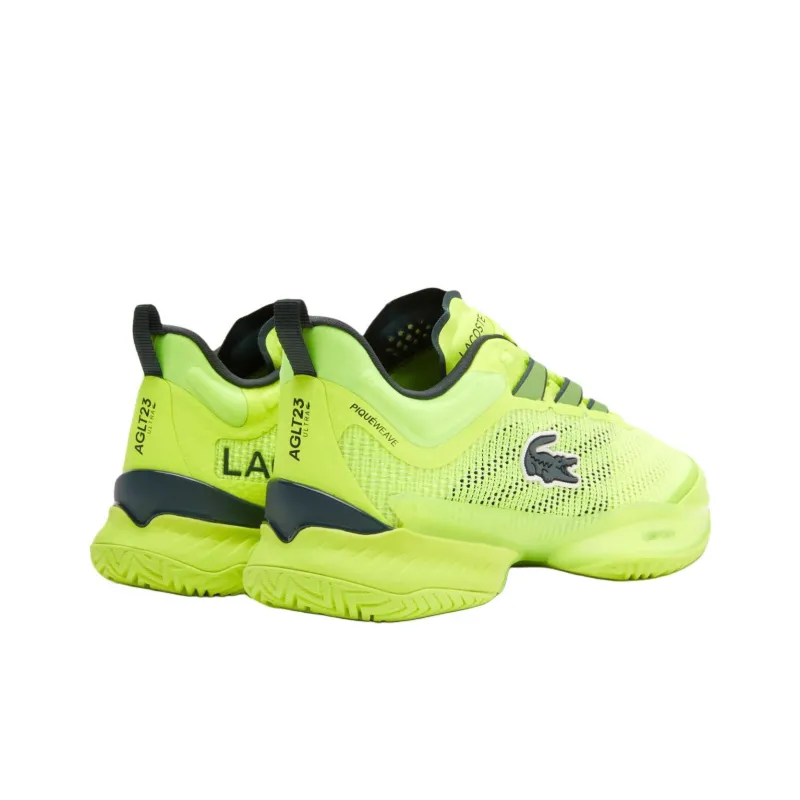 LACOSTE Anti Slip Wear Resistant Low Top Tennis Shoes Women's Yellow-3