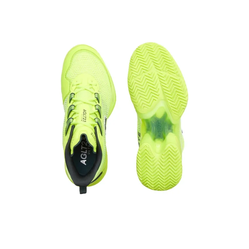 LACOSTE Anti Slip Wear Resistant Low Top Tennis Shoes Women's Yellow-4