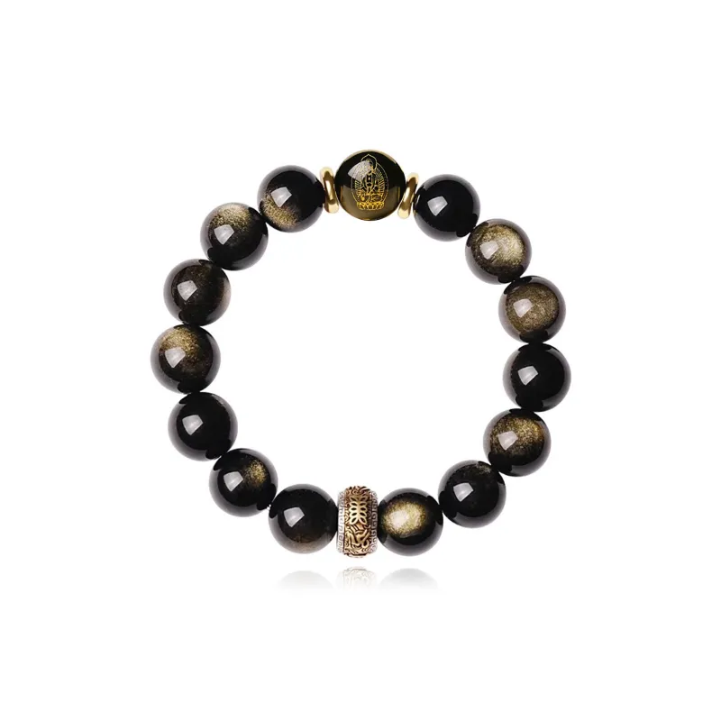 EADDA JEWELRY Natural Obsidian Bracelets Unisex-28
