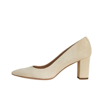LAUREN RALPH LAUREN Lanette Chunky Heel High Heels 7cm Women's Ivory White