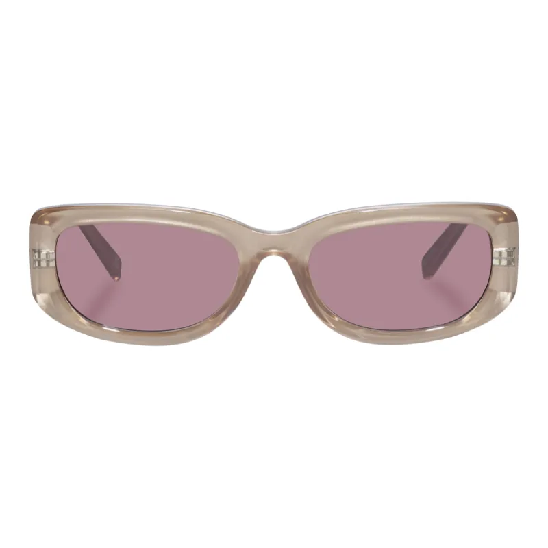 Le Specs Eco friendly PET Irregular Shape Sunglasses Unisex Pink-1