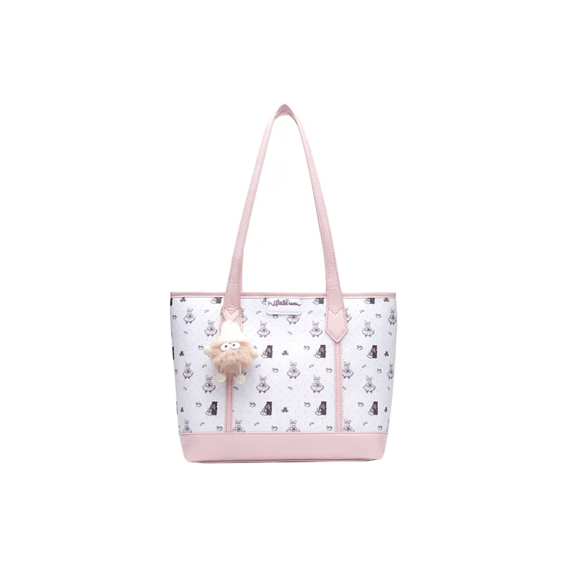 SHORT HAIR GIRL PU Tote Bag, Shopping Bag, Shoulder Bag Women's Multicolor-0