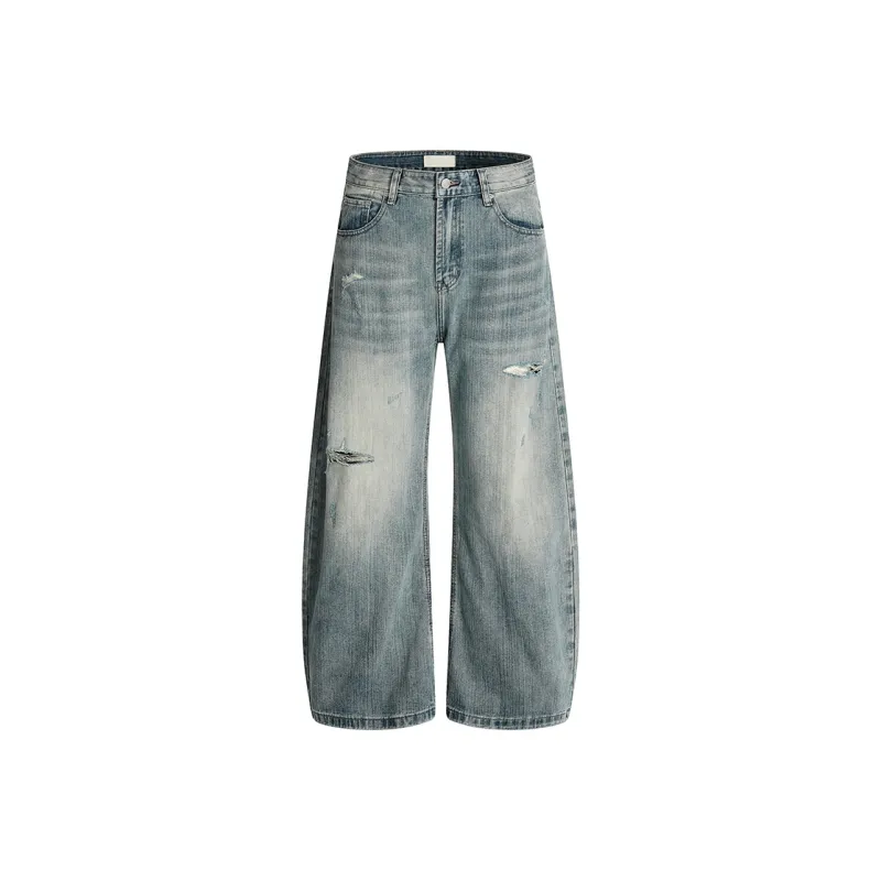 WLNEXT Jeans Unisex Washed Blue-0