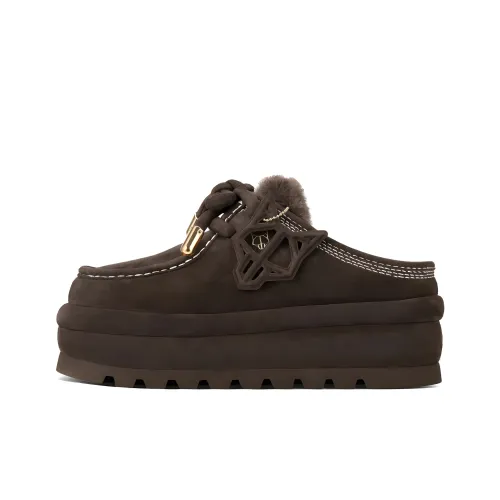 Naked Wolfe Blizzard Wrap-toe Slippers Women's Brown