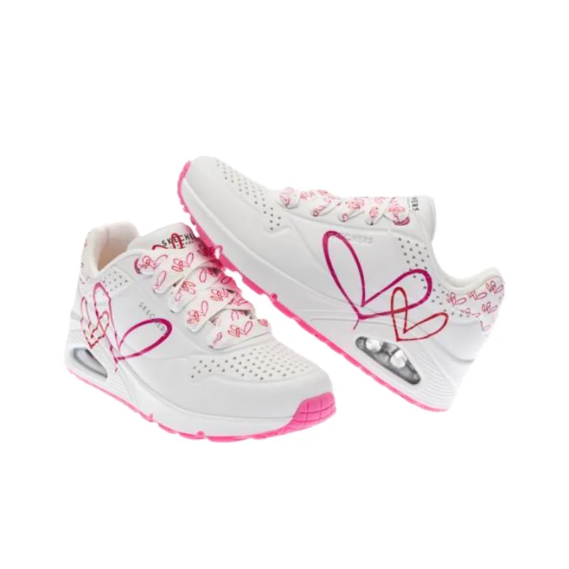 Skechers Uno Mid Top Training Shoes Women's White-3