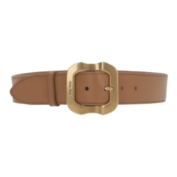 MIU MIU   Leather Belts Women's Brown  