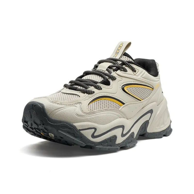 XTEP Tundra Abrasion Resistant Slip Resistant Low Top Casual Shoes Men's Gray Black-1