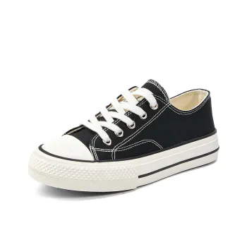La Chapelle Non slip Lightweight Low Top Canvas Shoes Women's Black