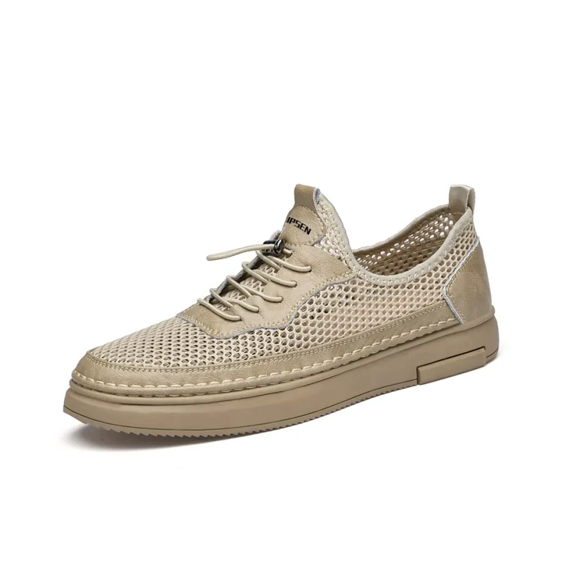 AIPSEN Low Top Casual Shoes Men's Sand-1