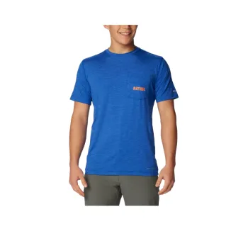 Columbia Collegiate Tech Trail T Shirt Men's Blue