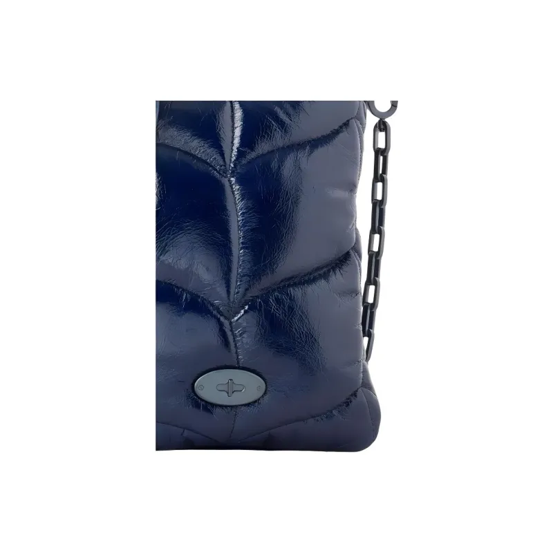 Mulberry Leather Cell Phone Pouch Shoulder Bag Crossbody Bag Regular Men's Navy-2
