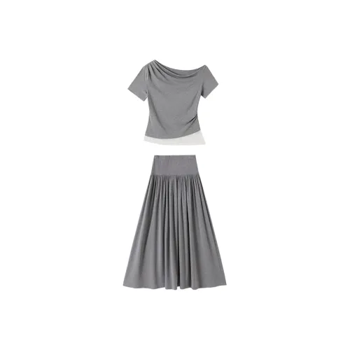 XIANGYING Two Piece Skirt Sets Women's