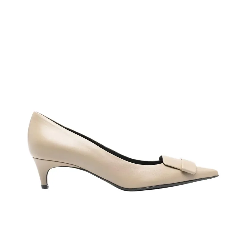 SERGIO ROSSI Sr1 Slim Heel High Heels 4.5cm Women's Beige-1