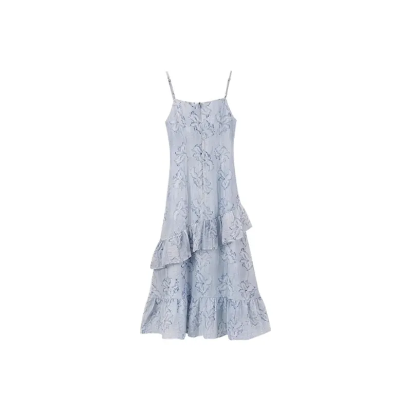HDFULERN Slip Dresses Women's Ice Blue-1