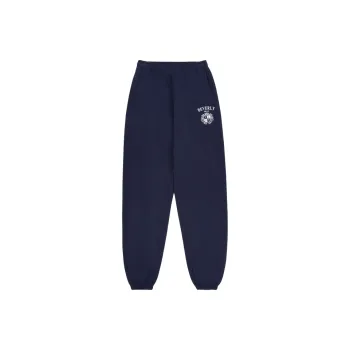 SPORTY & RICH Casual Pants Unisex Dark Marine Blue