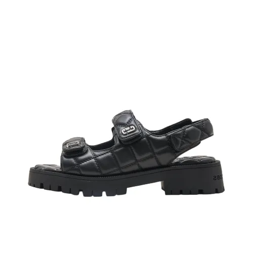 MARC JACOBS Sunny Sport One Strap Sandals 4cm Women's Black