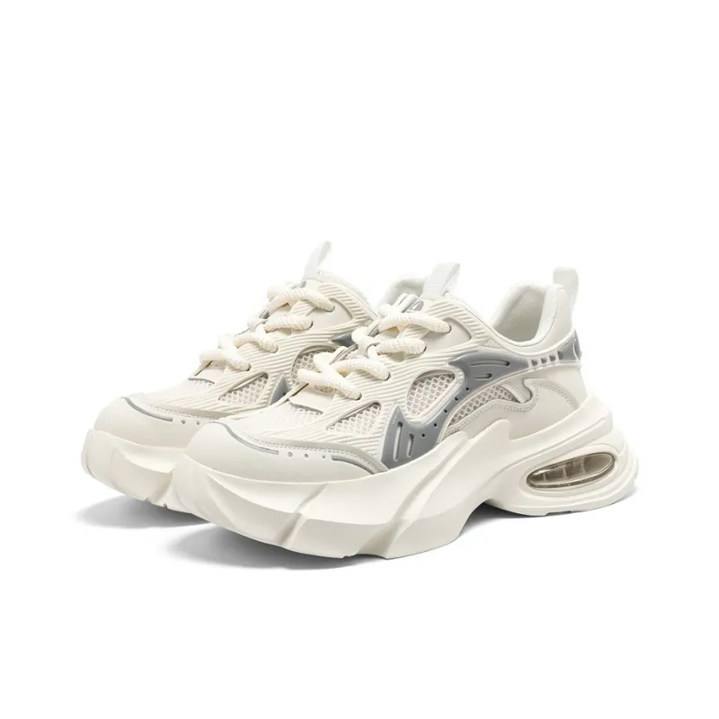 NAVIGARE Height Increasing Rebound Breathable Low Top Casual Shoes Men's White Gray-2
