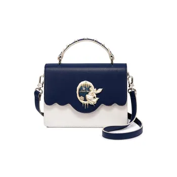 JUST STAR PU Crossbody One Shoulder Handbag Regular Women's Blue/White