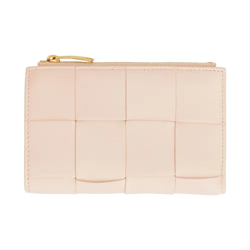 Bottega Veneta Intrecciato Lambskin Wallet Women's Light Pink