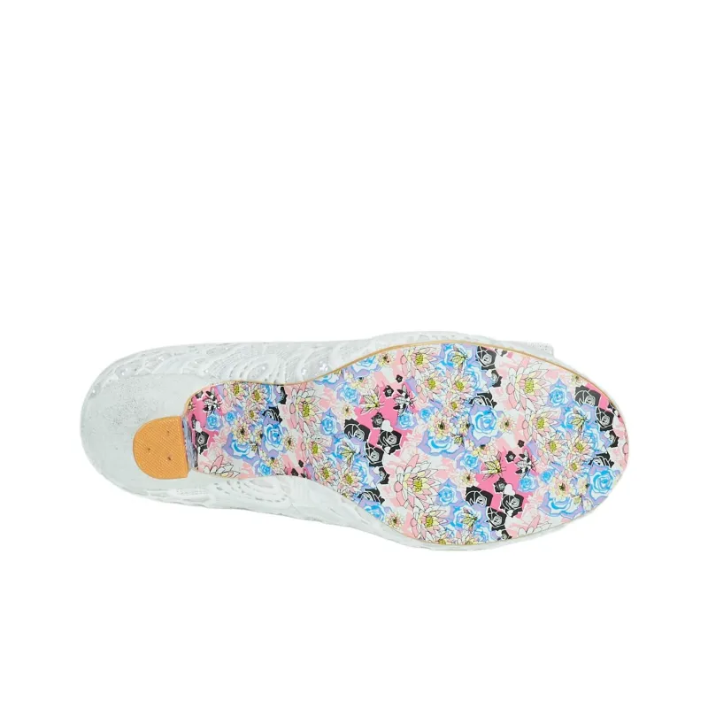 IRREGULAR CHOICE Dazzle Razzle Chunky Heel High Heels 6cm Women's White-6
