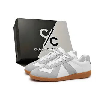 Colorful Creations Anti Slip Wear Resistant Skateboard Shoes Men's White