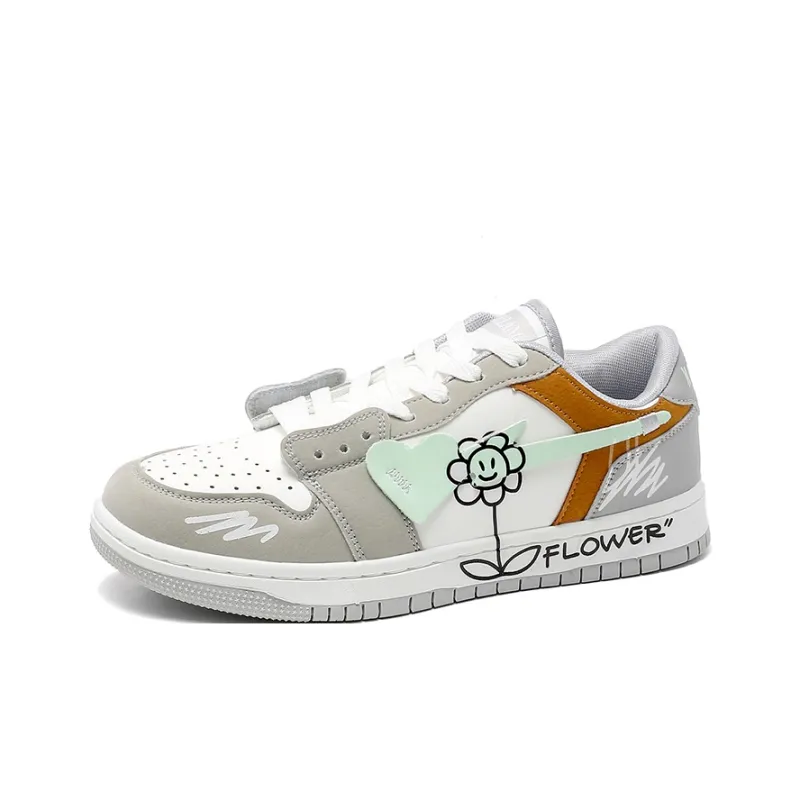 OUGLEMEN Slip Resistant And Abrasion Resistant Coverage Low Top Casual Shoes Unisex Box-7