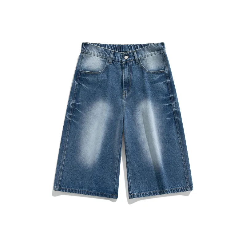 ZMOH Denim Shorts Unisex Medium Blue-0